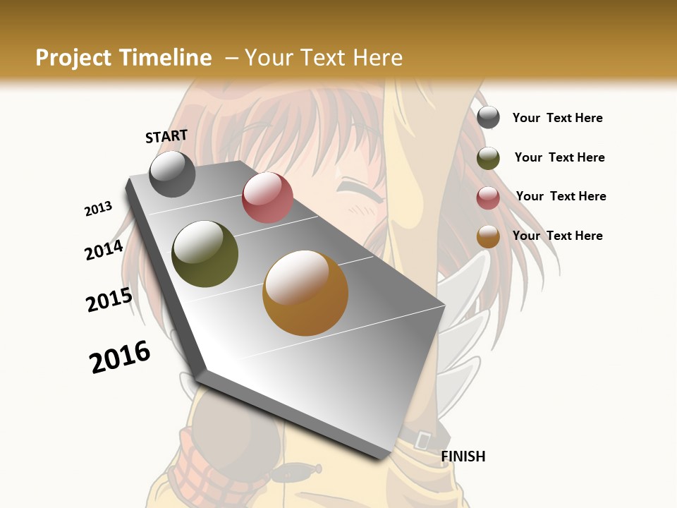 A Girl In A Trench Coat Holding A Glove PowerPoint Template