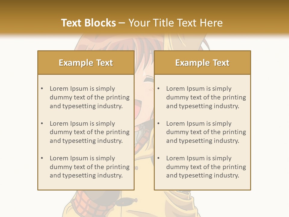 A Girl In A Trench Coat Holding A Glove PowerPoint Template