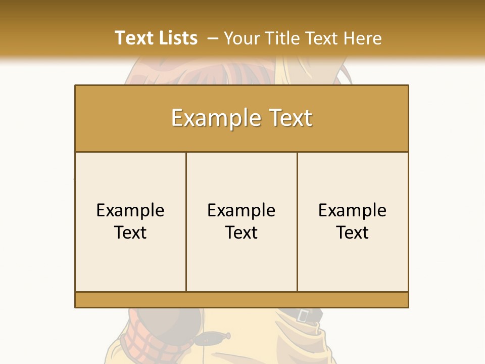 A Girl In A Trench Coat Holding A Glove PowerPoint Template