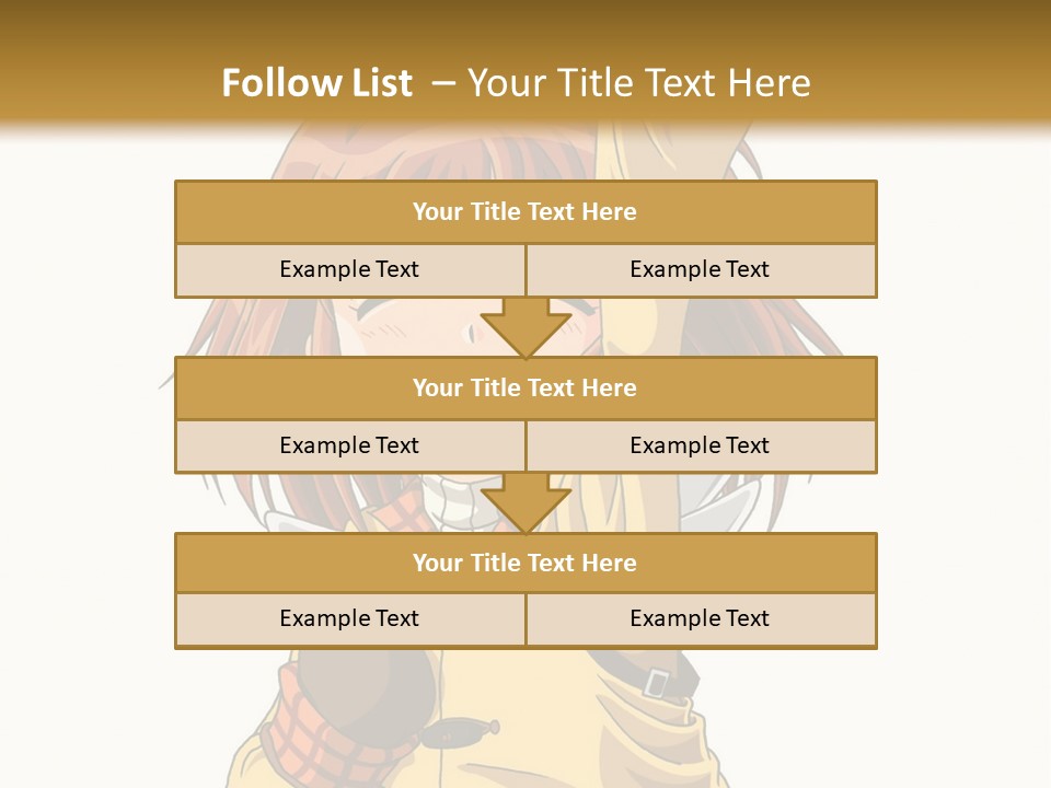 A Girl In A Trench Coat Holding A Glove PowerPoint Template