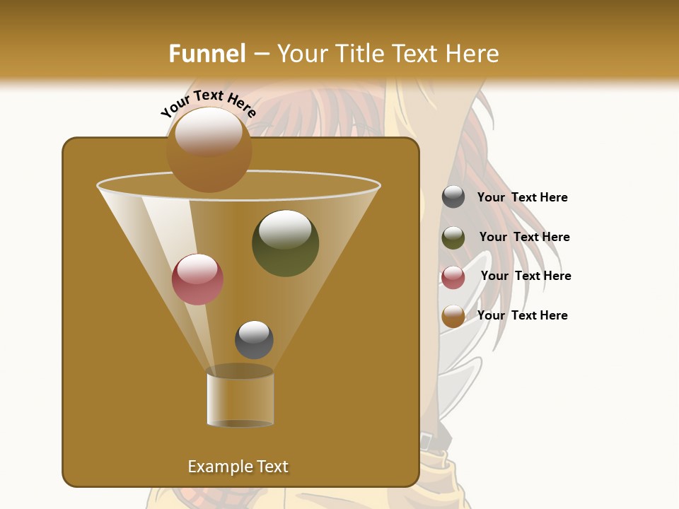 A Girl In A Trench Coat Holding A Glove PowerPoint Template