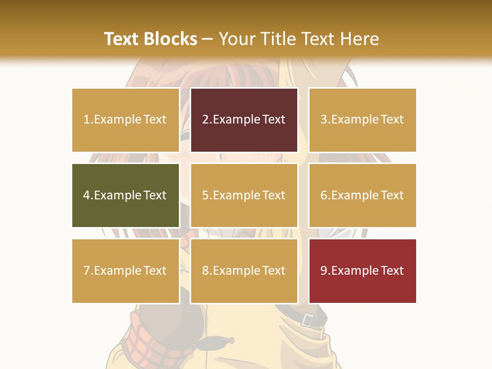 A Girl In A Trench Coat Holding A Glove PowerPoint Template