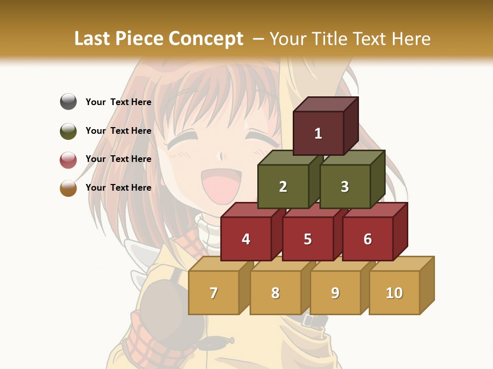 A Girl In A Trench Coat Holding A Glove PowerPoint Template