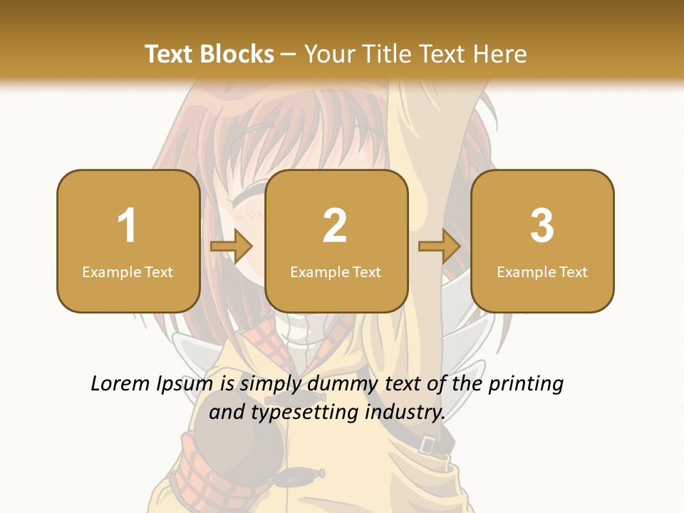 A Girl In A Trench Coat Holding A Glove PowerPoint Template