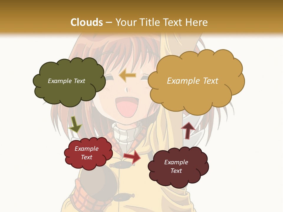 A Girl In A Trench Coat Holding A Glove PowerPoint Template