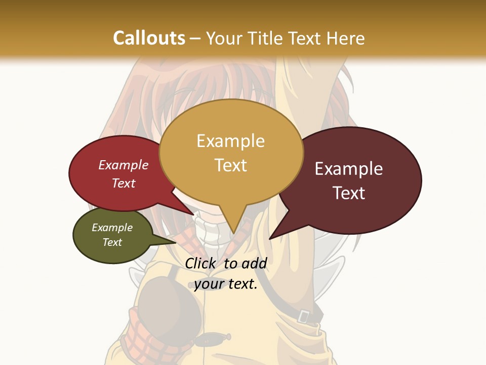 A Girl In A Trench Coat Holding A Glove PowerPoint Template