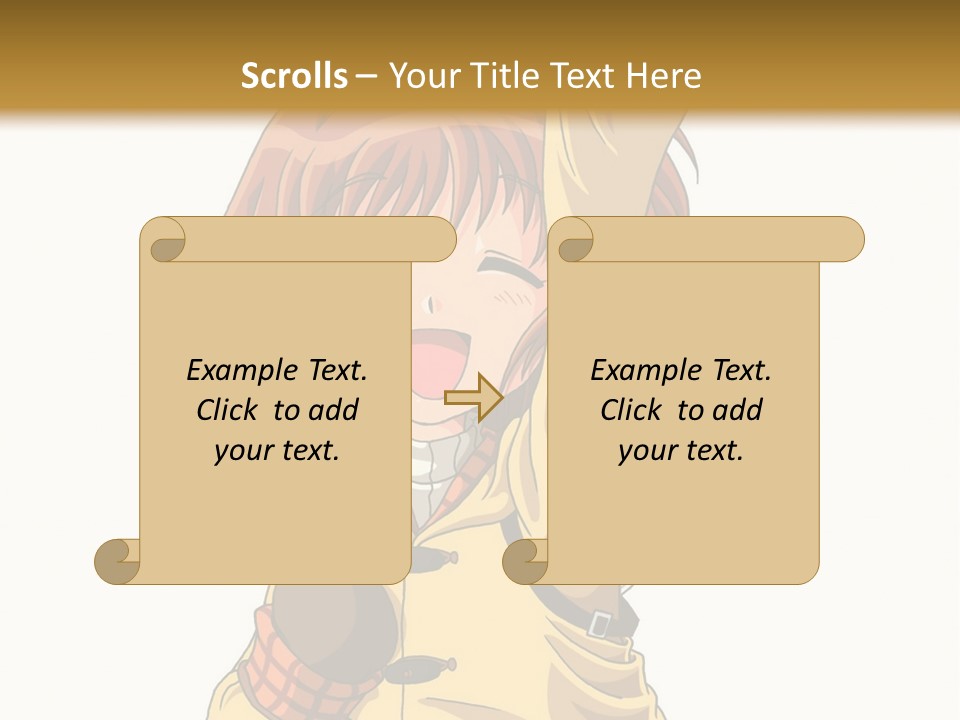 A Girl In A Trench Coat Holding A Glove PowerPoint Template