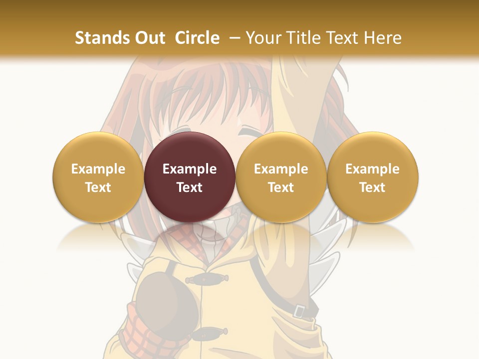 A Girl In A Trench Coat Holding A Glove PowerPoint Template