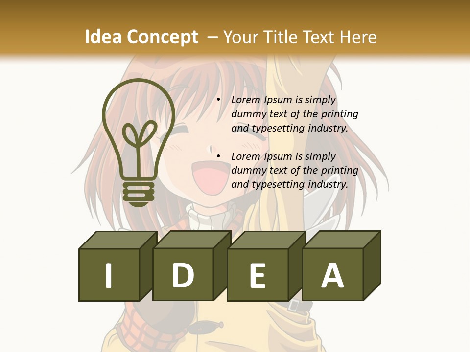 A Girl In A Trench Coat Holding A Glove PowerPoint Template