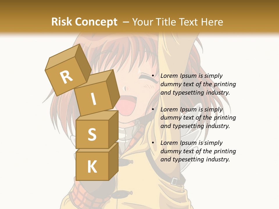 A Girl In A Trench Coat Holding A Glove PowerPoint Template