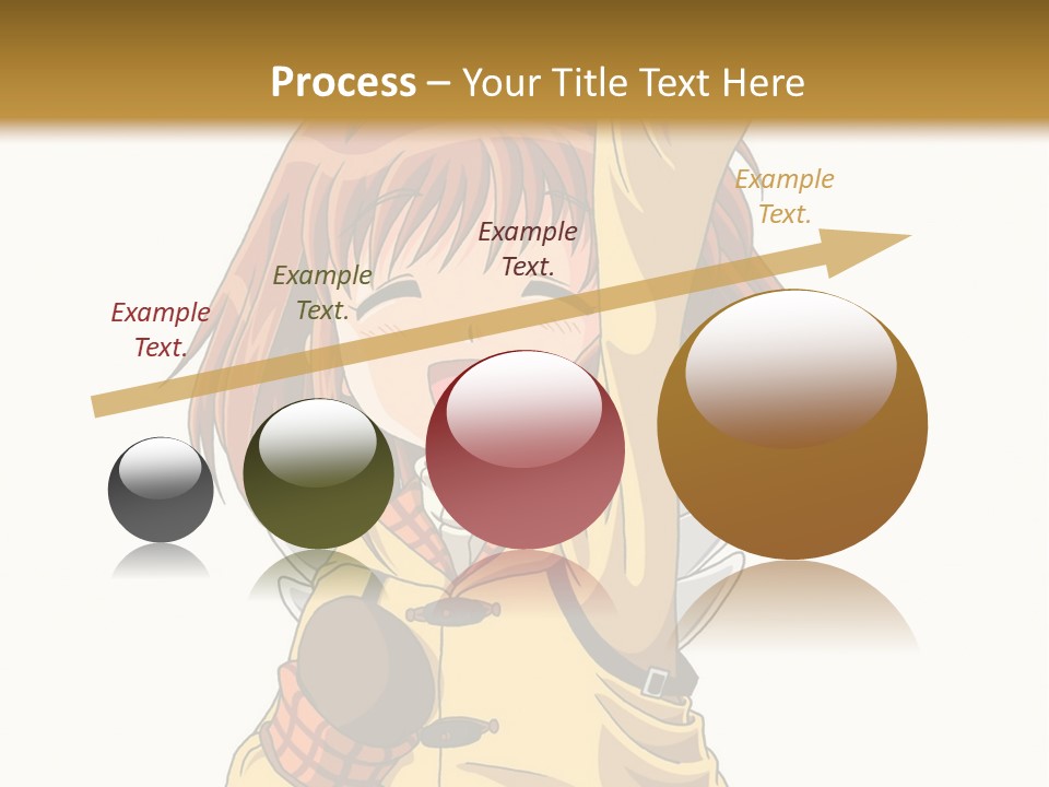 A Girl In A Trench Coat Holding A Glove PowerPoint Template