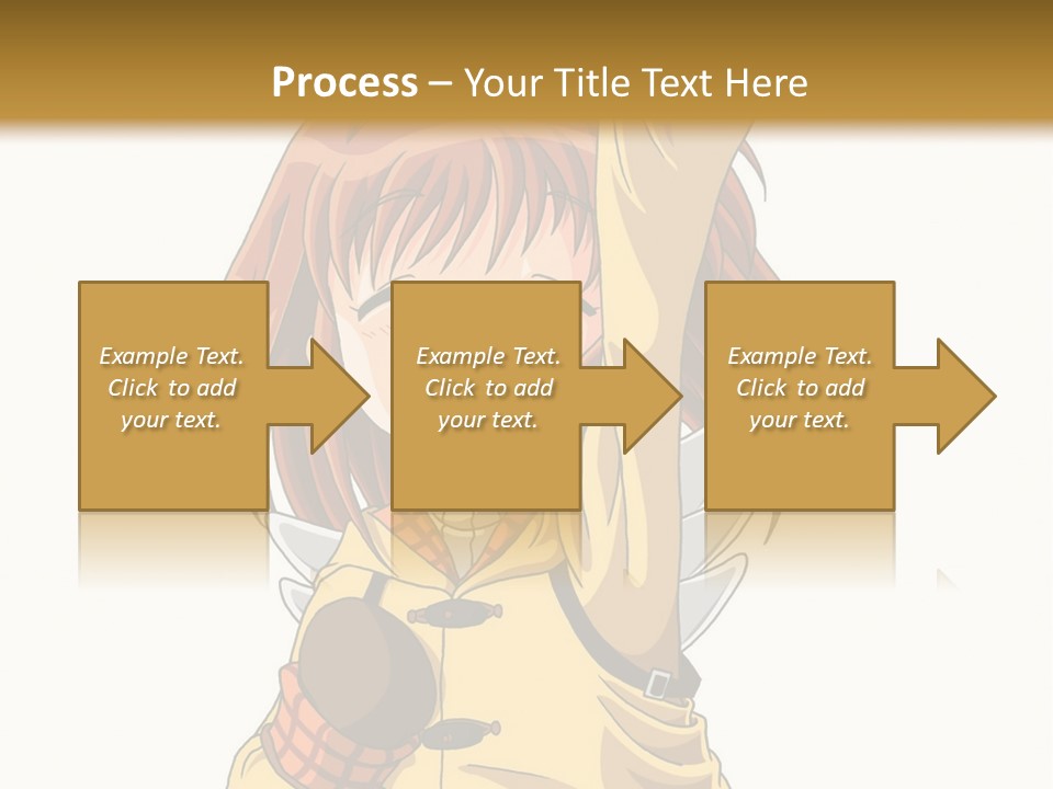 A Girl In A Trench Coat Holding A Glove PowerPoint Template