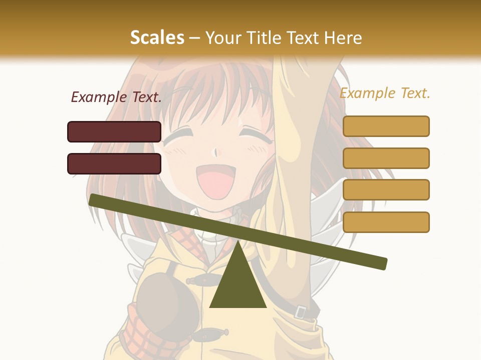 A Girl In A Trench Coat Holding A Glove PowerPoint Template