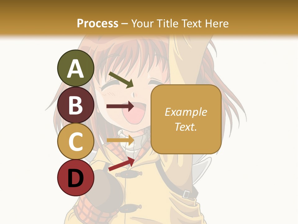 A Girl In A Trench Coat Holding A Glove PowerPoint Template