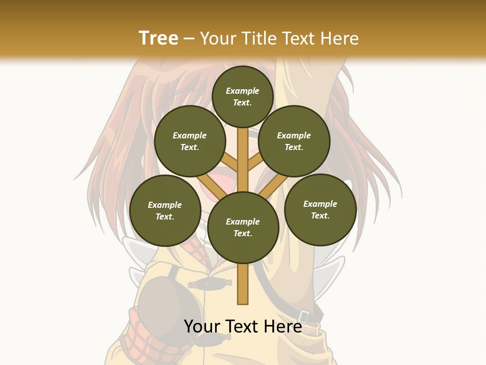 A Girl In A Trench Coat Holding A Glove PowerPoint Template