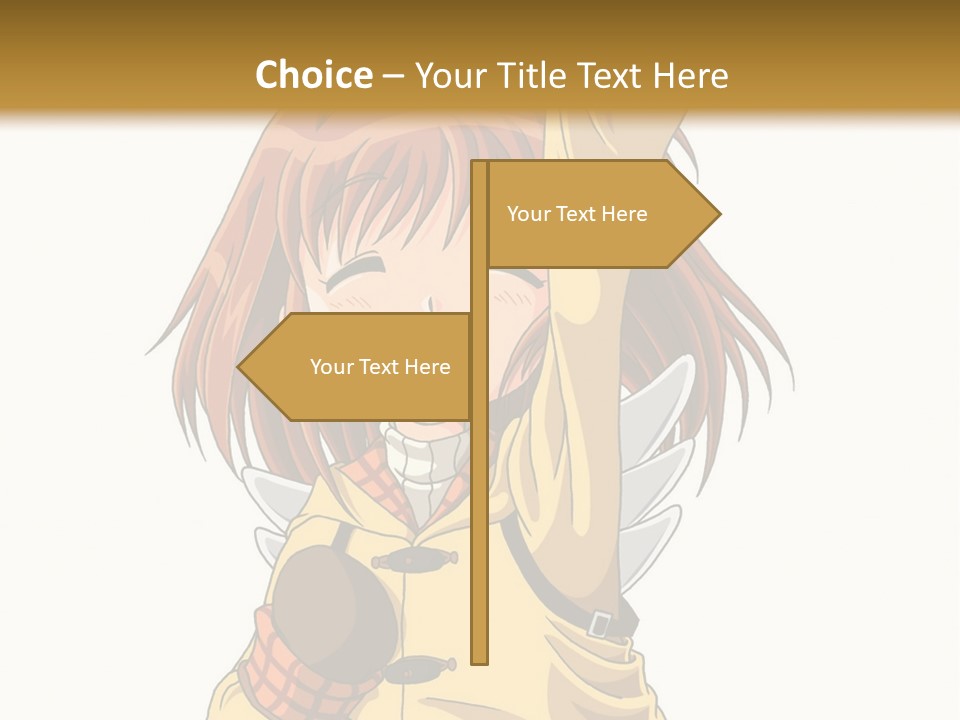 A Girl In A Trench Coat Holding A Glove PowerPoint Template