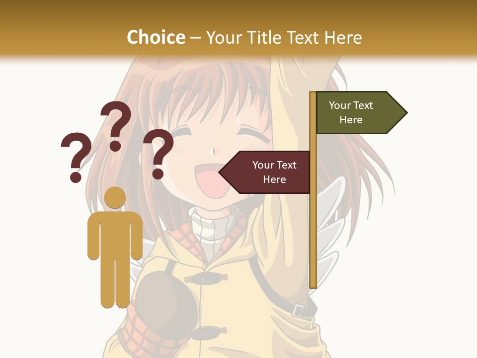 A Girl In A Trench Coat Holding A Glove PowerPoint Template