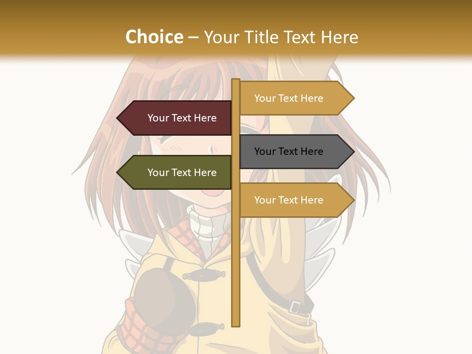 A Girl In A Trench Coat Holding A Glove PowerPoint Template