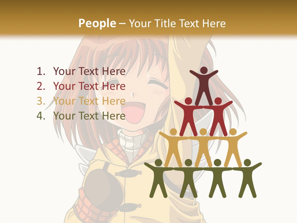 A Girl In A Trench Coat Holding A Glove PowerPoint Template