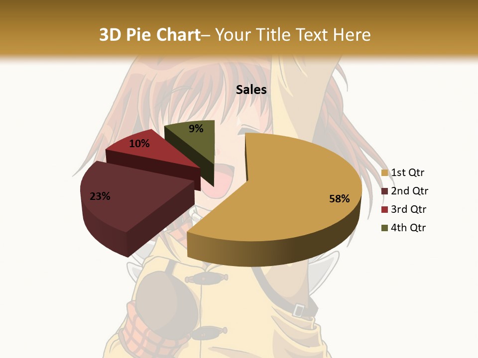 A Girl In A Trench Coat Holding A Glove PowerPoint Template