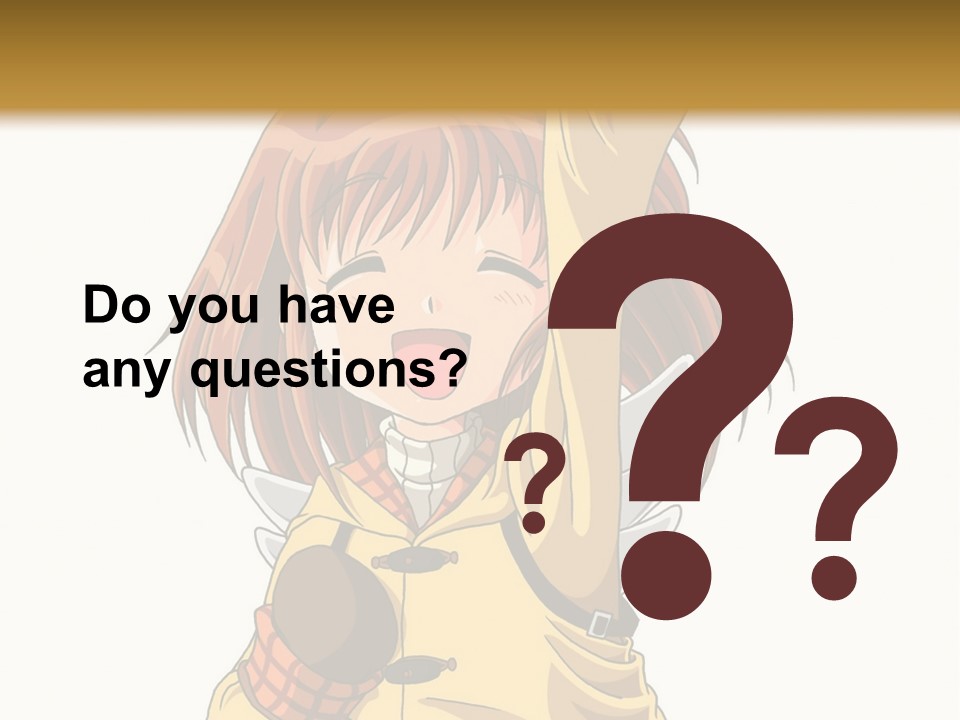 A Girl In A Trench Coat Holding A Glove PowerPoint Template