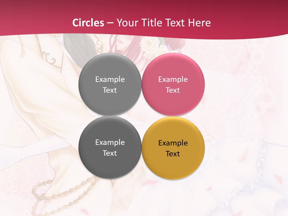 A Couple Of Anime Characters Hugging In Front Of A Pink Background PowerPoint Template