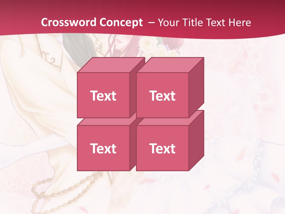 A Couple Of Anime Characters Hugging In Front Of A Pink Background PowerPoint Template