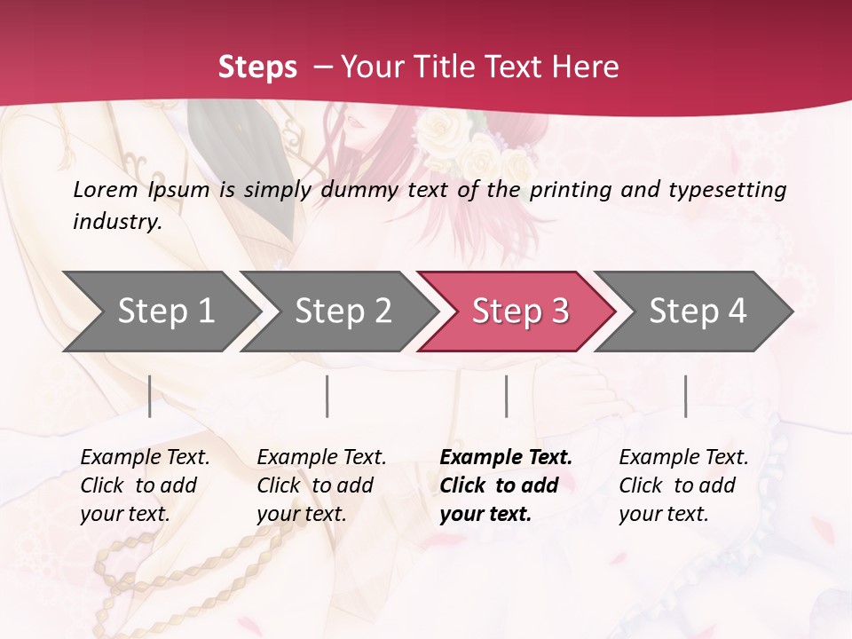 A Couple Of Anime Characters Hugging In Front Of A Pink Background PowerPoint Template