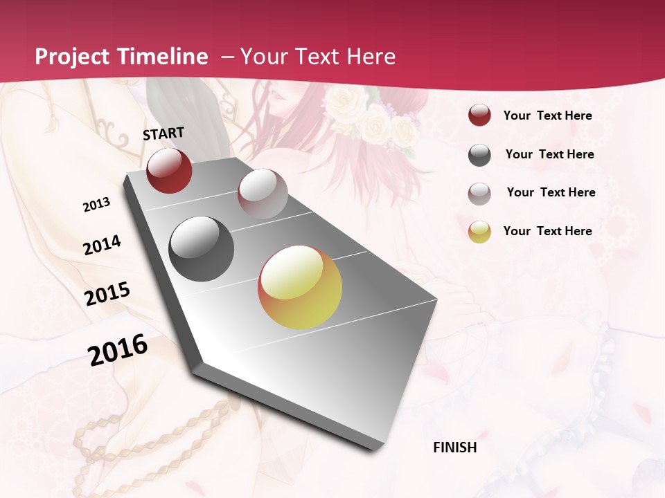 A Couple Of Anime Characters Hugging In Front Of A Pink Background PowerPoint Template