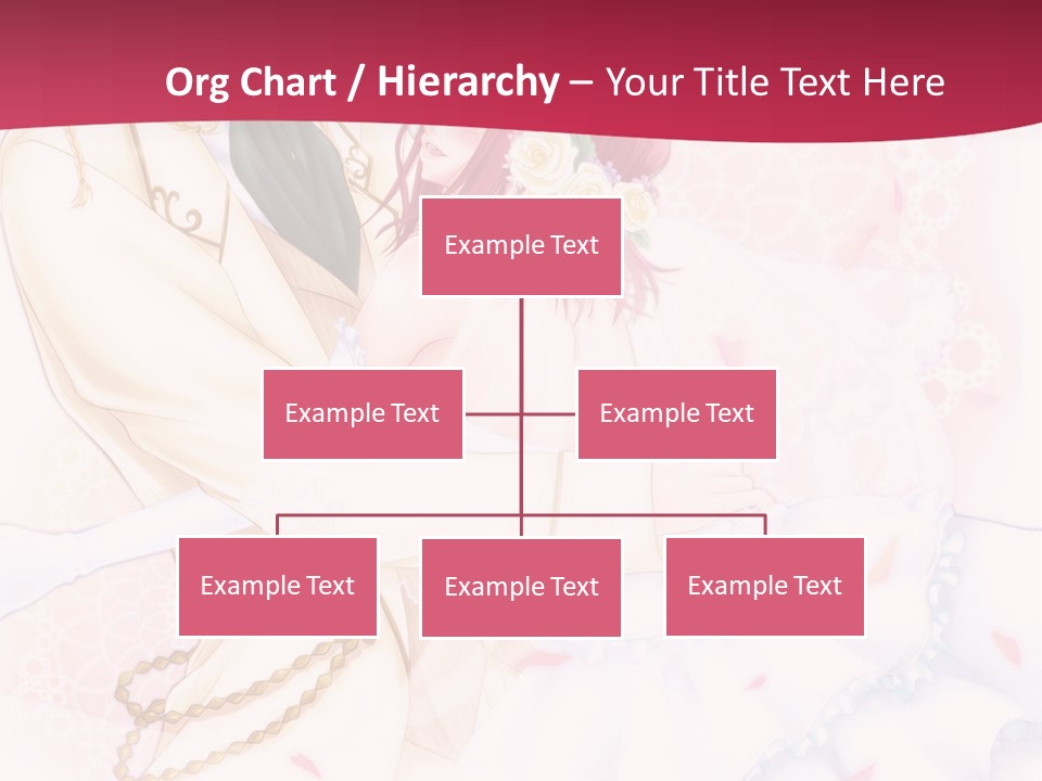 A Couple Of Anime Characters Hugging In Front Of A Pink Background PowerPoint Template