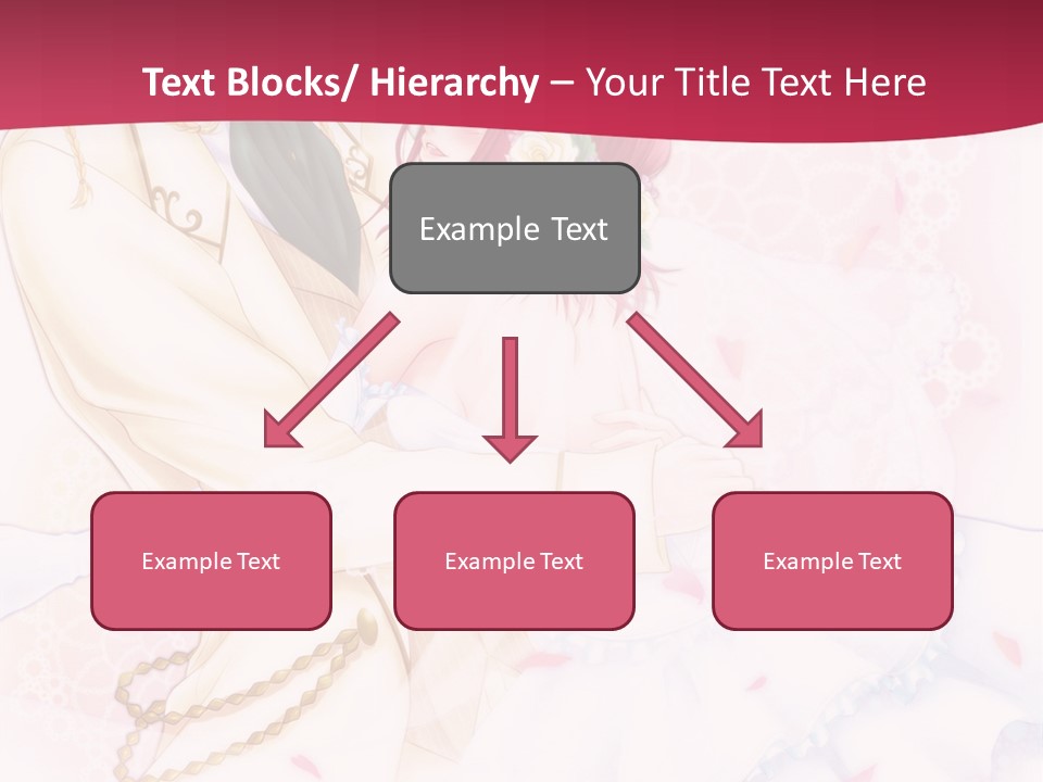 A Couple Of Anime Characters Hugging In Front Of A Pink Background PowerPoint Template