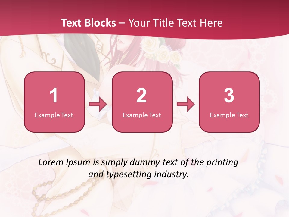 A Couple Of Anime Characters Hugging In Front Of A Pink Background PowerPoint Template