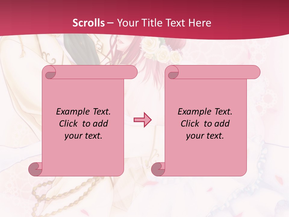 A Couple Of Anime Characters Hugging In Front Of A Pink Background PowerPoint Template