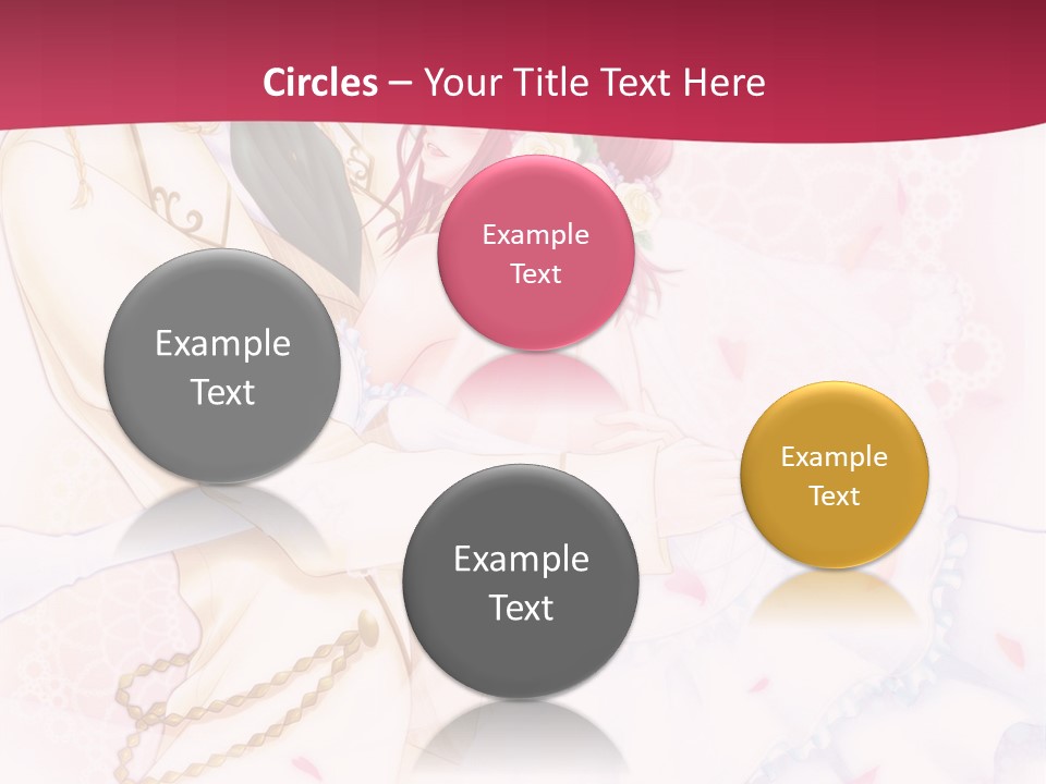 A Couple Of Anime Characters Hugging In Front Of A Pink Background PowerPoint Template