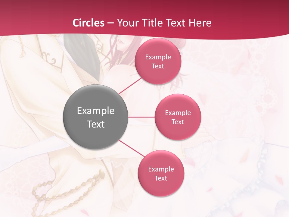 A Couple Of Anime Characters Hugging In Front Of A Pink Background PowerPoint Template