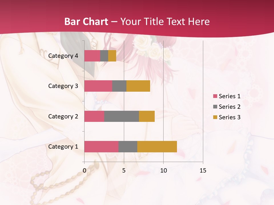 A Couple Of Anime Characters Hugging In Front Of A Pink Background PowerPoint Template
