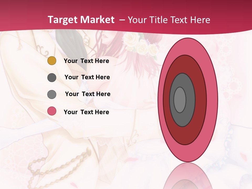 A Couple Of Anime Characters Hugging In Front Of A Pink Background PowerPoint Template