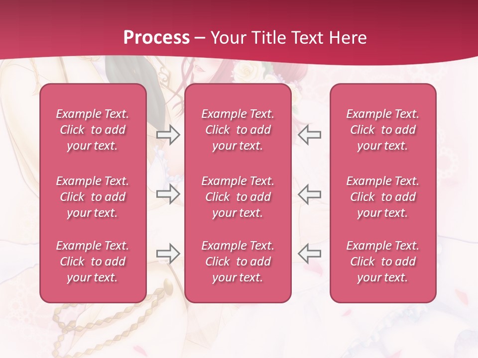 A Couple Of Anime Characters Hugging In Front Of A Pink Background PowerPoint Template