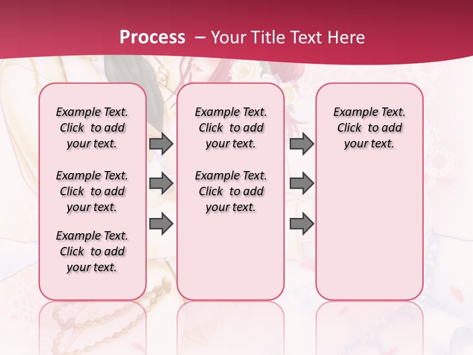 A Couple Of Anime Characters Hugging In Front Of A Pink Background PowerPoint Template