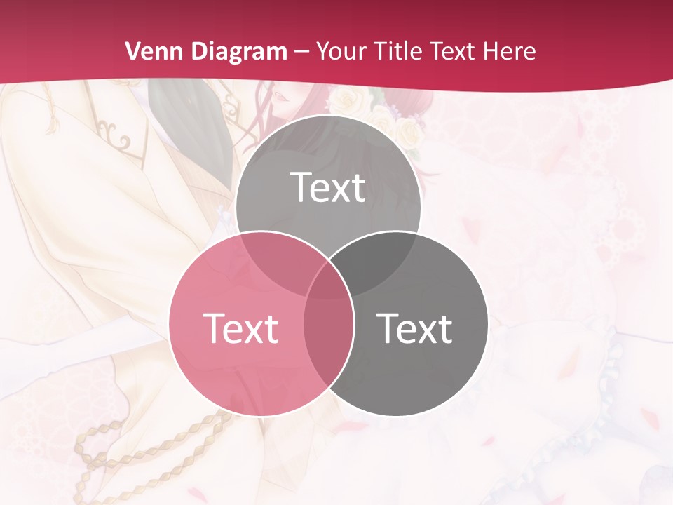 A Couple Of Anime Characters Hugging In Front Of A Pink Background PowerPoint Template