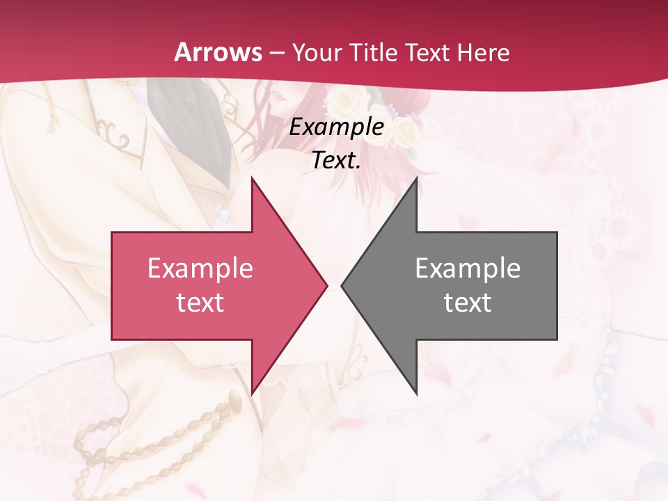 A Couple Of Anime Characters Hugging In Front Of A Pink Background PowerPoint Template