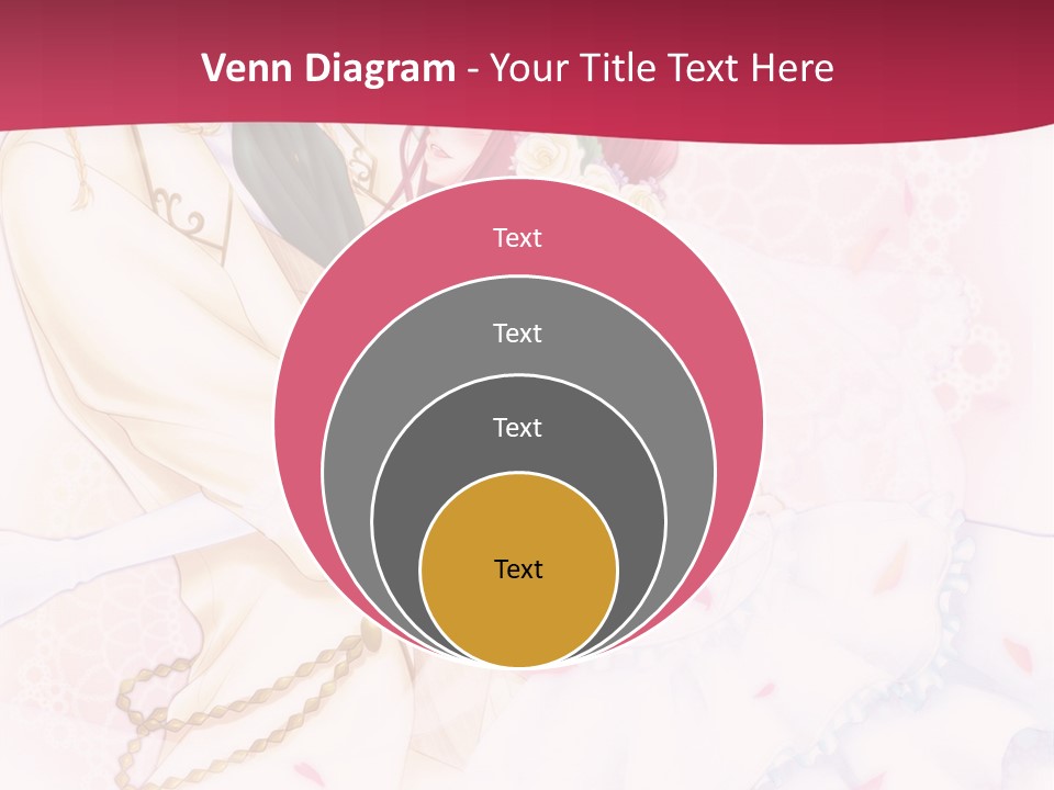 A Couple Of Anime Characters Hugging In Front Of A Pink Background PowerPoint Template