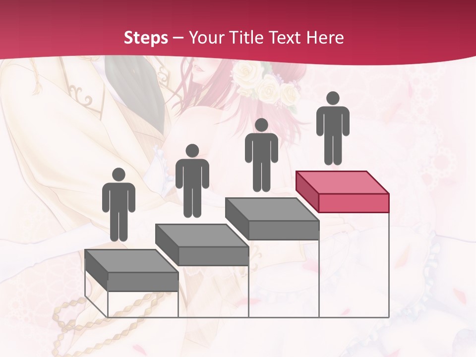 A Couple Of Anime Characters Hugging In Front Of A Pink Background PowerPoint Template