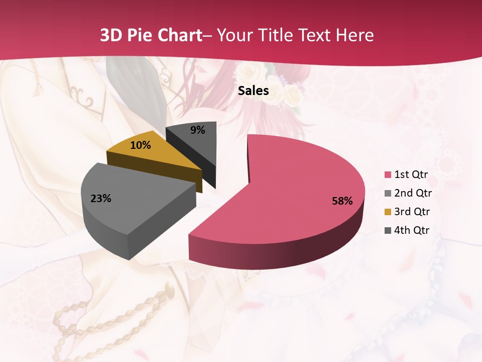 A Couple Of Anime Characters Hugging In Front Of A Pink Background PowerPoint Template