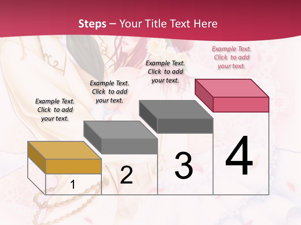 A Couple Of Anime Characters Hugging In Front Of A Pink Background PowerPoint Template