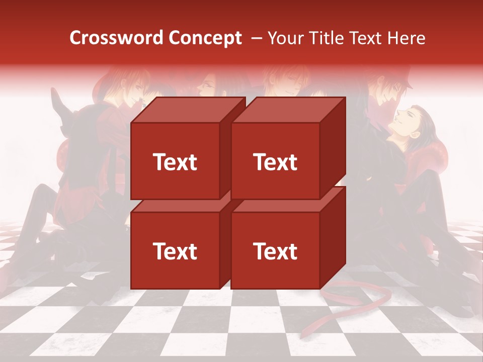 A Group Of People Sitting On Top Of A Checkered Floor PowerPoint Template