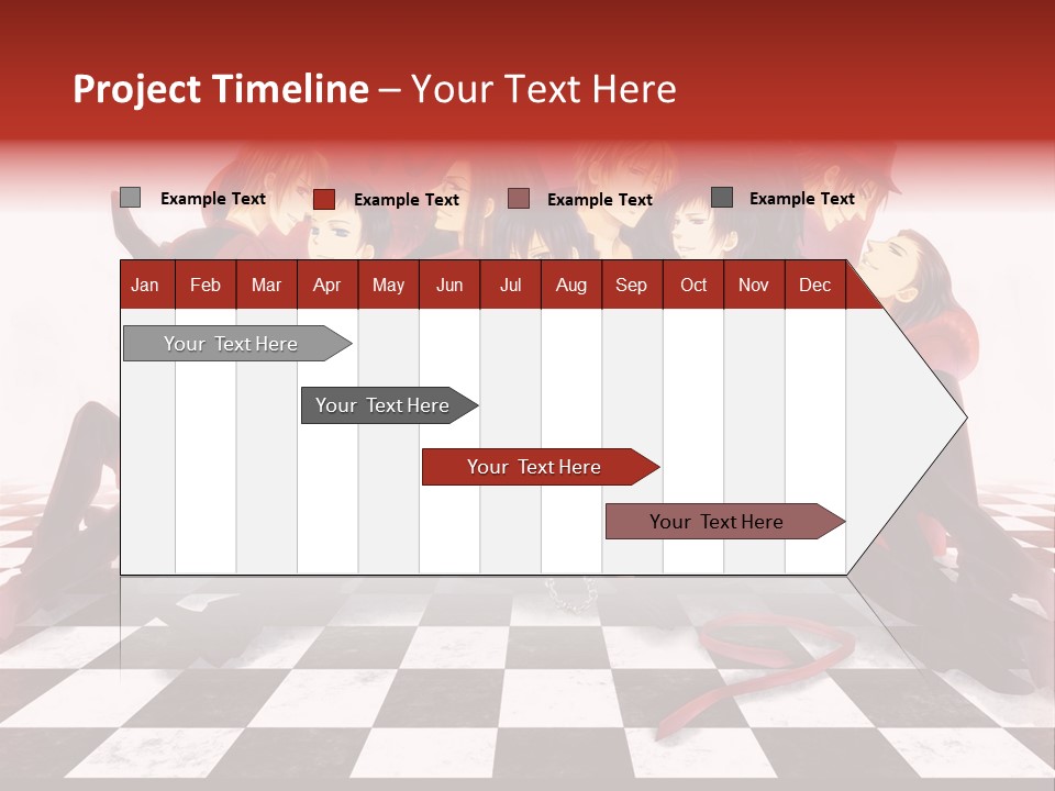 A Group Of People Sitting On Top Of A Checkered Floor PowerPoint Template