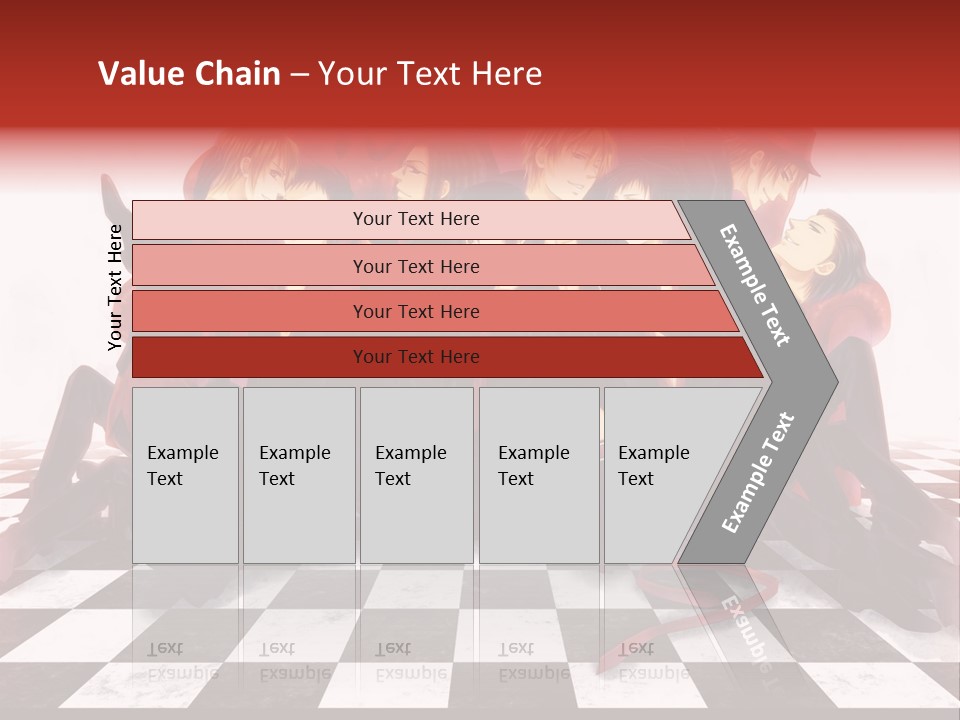 A Group Of People Sitting On Top Of A Checkered Floor PowerPoint Template