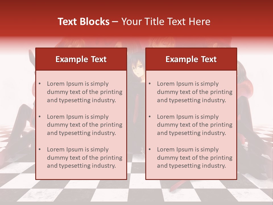 A Group Of People Sitting On Top Of A Checkered Floor PowerPoint Template