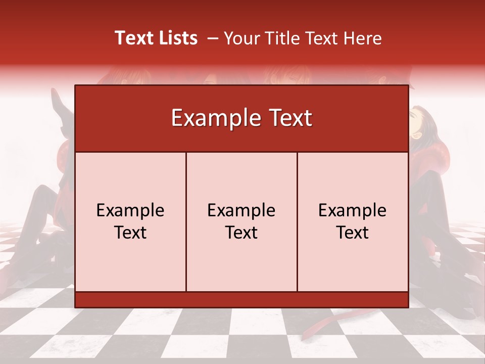 A Group Of People Sitting On Top Of A Checkered Floor PowerPoint Template